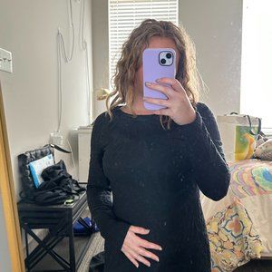 Little Black Dress with Imprinted Design